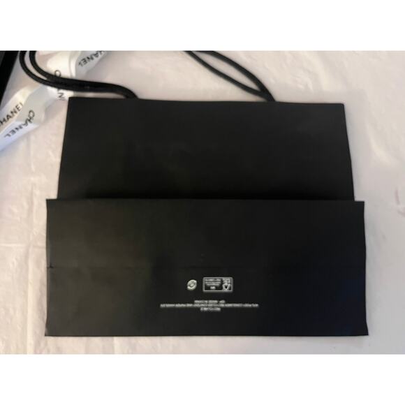 Chanel Gift Paper Bag  Rope Handle With Chanel White Ribbon -Set of 2 - Picture 4 of 10